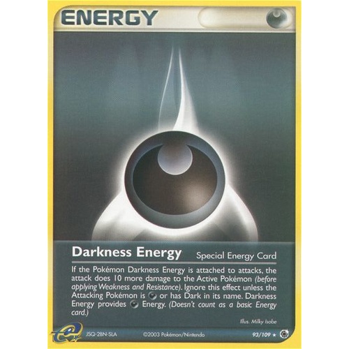 Darkness Energy 93/109 EX Ruby and Sapphire Rare Pokemon Card NEAR MINT TCG