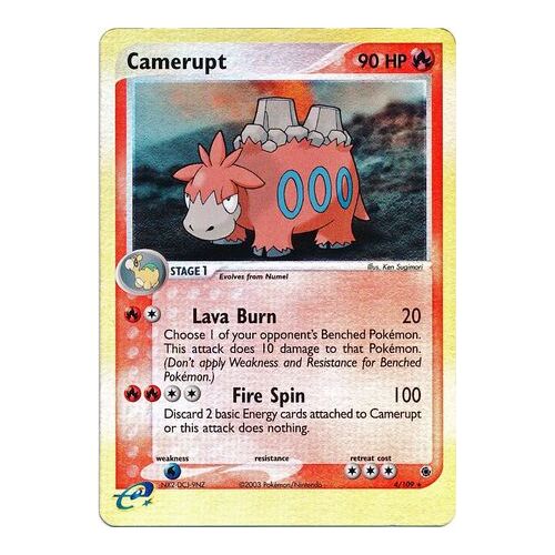 Camerupt 4/109 EX Ruby and Sapphire Reverse Holo Rare Pokemon Card NEAR MINT TCG