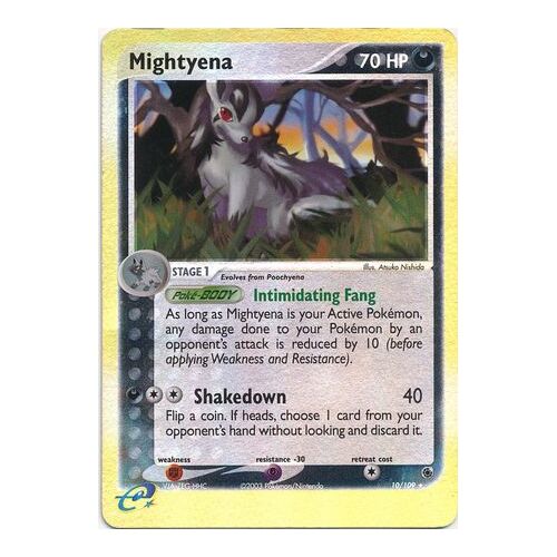 Mightyena 10/109 EX Ruby and Sapphire Reverse Holo Rare Pokemon Card NEAR MINT TCG