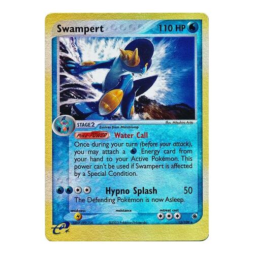 Swampert 13/109 EX Ruby and Sapphire Reverse Holo Rare Pokemon Card NEAR MINT TCG