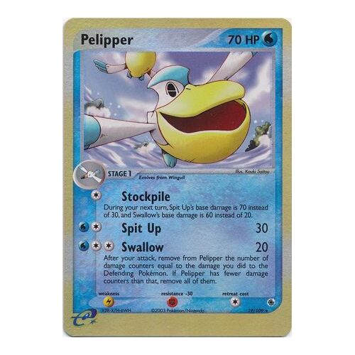 Pelipper 19/109 EX Ruby and Sapphire Reverse Holo Rare Pokemon Card NEAR MINT TCG