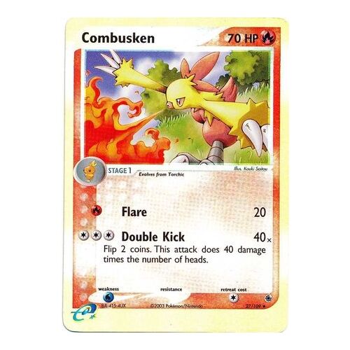 Combusken 27/109 EX Ruby and Sapphire Reverse Holo Uncommon Pokemon Card NEAR MINT TCG