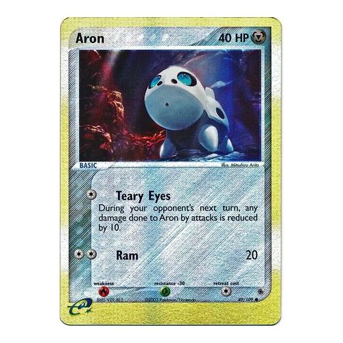 Aron 49/109 EX Ruby and Sapphire Reverse Holo Common Pokemon Card NEAR MINT TCG