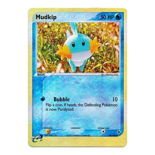 Mudkip 59/109 EX Ruby and Sapphire Reverse Holo Common Pokemon Card NEAR MINT TCG