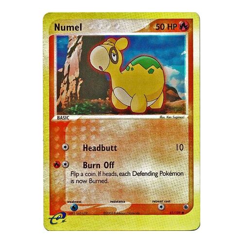 Numel 61/109 EX Ruby and Sapphire Reverse Holo Common Pokemon Card NEAR MINT TCG