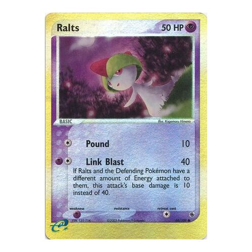 Ralts 68/109 EX Ruby and Sapphire Reverse Holo Common Pokemon Card NEAR MINT TCG