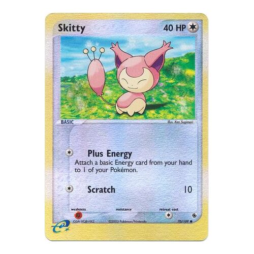 Skitty 70/109 EX Ruby and Sapphire Reverse Holo Common Pokemon Card NEAR MINT TCG