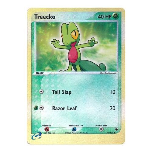 Treecko 76/109 EX Ruby and Sapphire Reverse Holo Common Pokemon Card NEAR MINT TCG