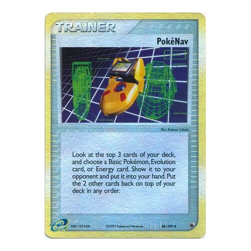 Pokenav 88/109 EX Ruby and Sapphire Reverse Holo Uncommon Trainer Pokemon Card NEAR MINT TCG