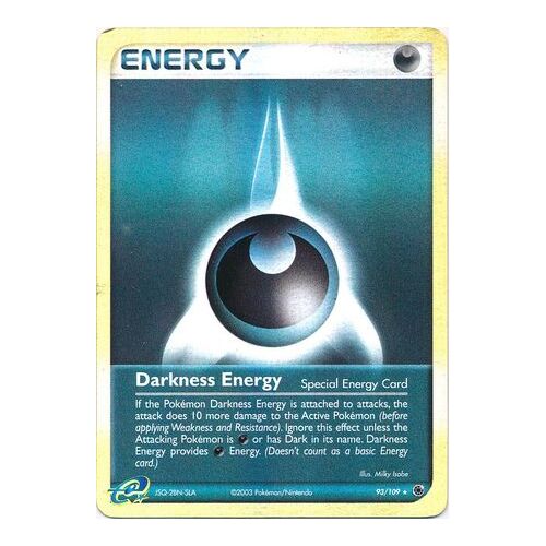 Darkness Energy 93/109 EX Ruby and Sapphire Reverse Holo Rare Pokemon Card NEAR MINT TCG