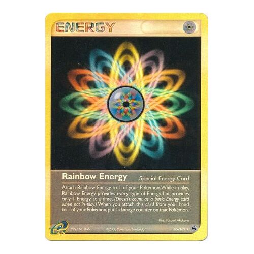 Rainbow Energy 95/109 EX Ruby and Sapphire Reverse Holo Rare Pokemon Card NEAR MINT TCG