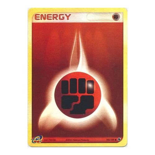 Fighting Energy 105/109 EX Ruby and Sapphire Reverse Holo Common Pokemon Card NEAR MINT TCG