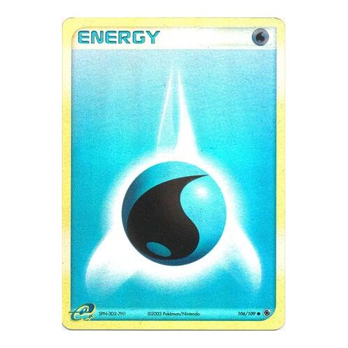Water Energy 106/109 EX Ruby and Sapphire Reverse Holo Common Pokemon Card NEAR MINT TCG