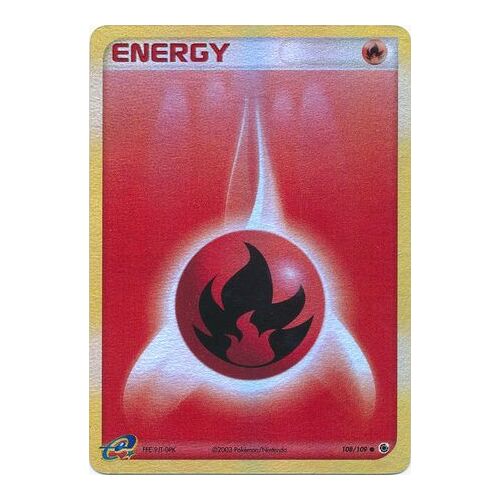 Fire Energy 108/109 EX Ruby and Sapphire Reverse Holo Common Pokemon Card NEAR MINT TCG