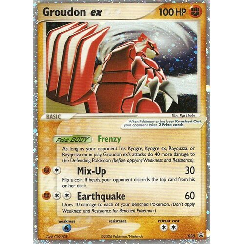Groudon ex 038 EX Ruby & Sapphire Promo Holo Rare Pokemon Card NEAR MINT TCG