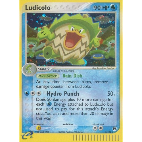 Ludicolo 7/100 EX Sandstorm Holo Rare Pokemon Card NEAR MINT TCG