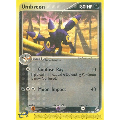 Umbreon 24/100 EX Sandstorm Rare Pokemon Card NEAR MINT TCG
