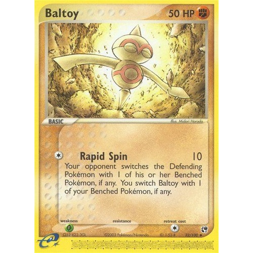 Baltoy 32/100 EX Sandstorm Uncommon Pokemon Card NEAR MINT TCG