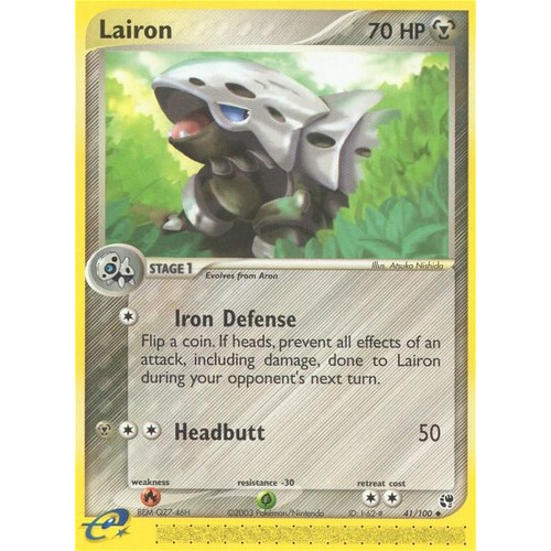 Lairon 41/100 EX Sandstorm Uncommon Pokemon Card NEAR MINT TCG