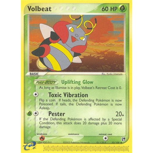 Volbeat 53/100 EX Sandstorm Uncommon Pokemon Card NEAR MINT TCG
