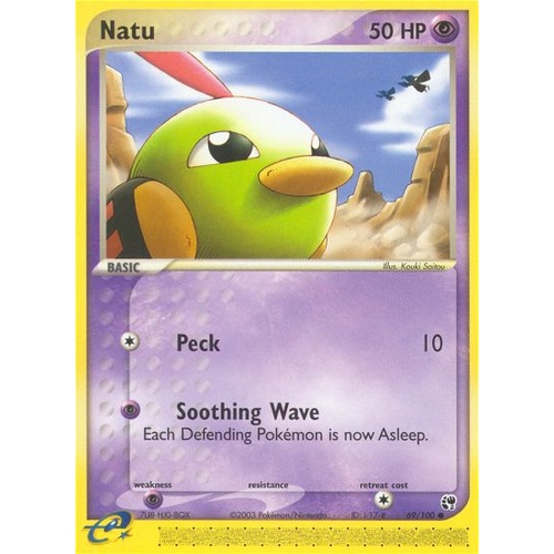 Natu 69/100 EX Sandstorm Common Pokemon Card NEAR MINT TCG