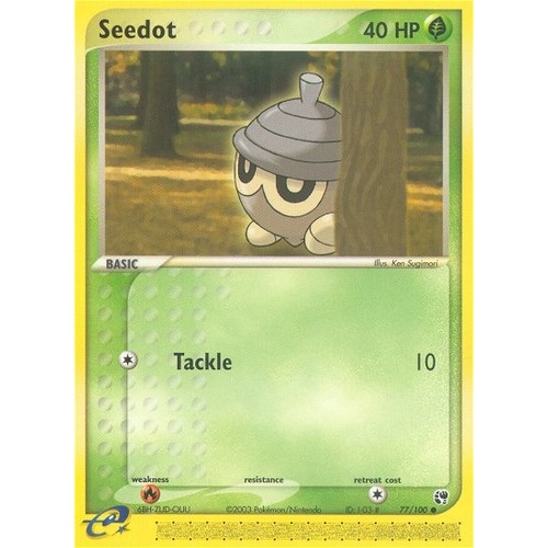 Seedot 77/100 EX Sandstorm Common Pokemon Card NEAR MINT TCG