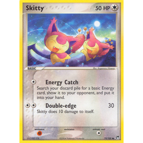 Skitty 79/100 EX Sandstorm Common Pokemon Card NEAR MINT TCG
