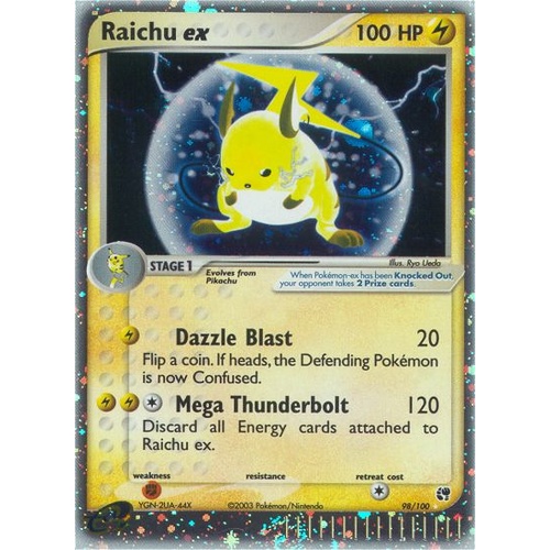 Raichu EX 98/100 EX Sandstorm Holo Ultra Rare Pokemon Card NEAR MINT TCG