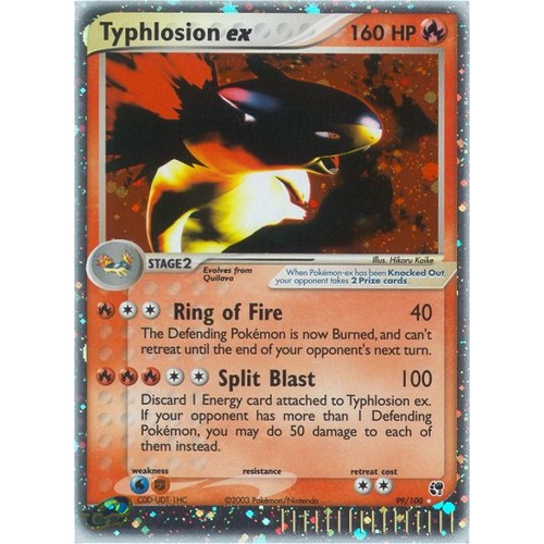 Typhlosion EX 99/100 EX Sandstorm Holo Ultra Rare Pokemon Card NEAR MINT TCG