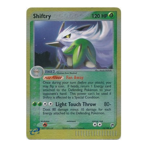Shiftry 12/100 EX Sandstorm Reverse Holo Rare Pokemon Card NEAR MINT TCG