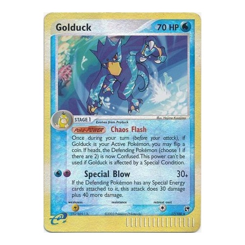 Golduck 17/100 EX Sandstorm Reverse Holo Rare Pokemon Card NEAR MINT TCG