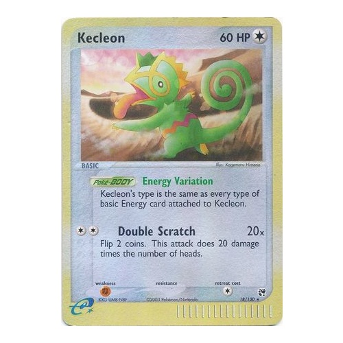 Kecleon 18/100 EX Sandstorm Reverse Holo Rare Pokemon Card NEAR MINT TCG