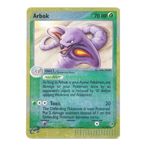 Arbok 29/100 EX Sandstorm Reverse Holo Uncommon Pokemon Card NEAR MINT TCG