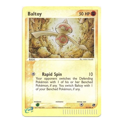 Baltoy 32/100 EX Sandstorm Reverse Holo Uncommon Pokemon Card NEAR MINT TCG