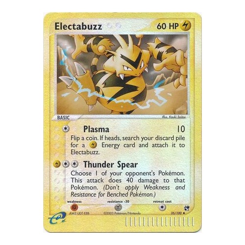 Electabuzz 35/100 EX Sandstorm Reverse Holo Uncommon Pokemon Card NEAR MINT TCG