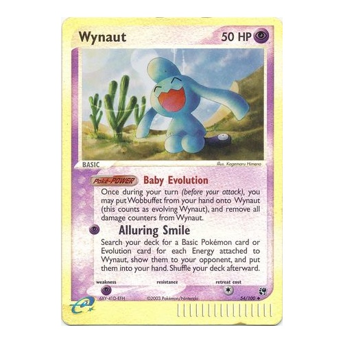 Wynaut 54/100 EX Sandstorm Reverse Holo Uncommon Pokemon Card NEAR MINT TCG