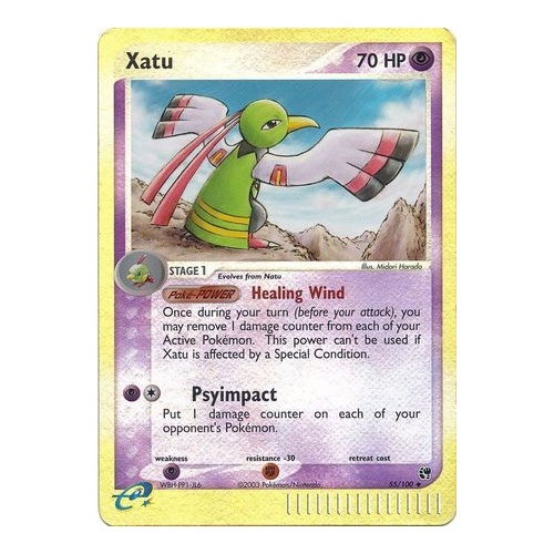 Xatu 55/100 EX Sandstorm Reverse Holo Uncommon Pokemon Card NEAR MINT TCG