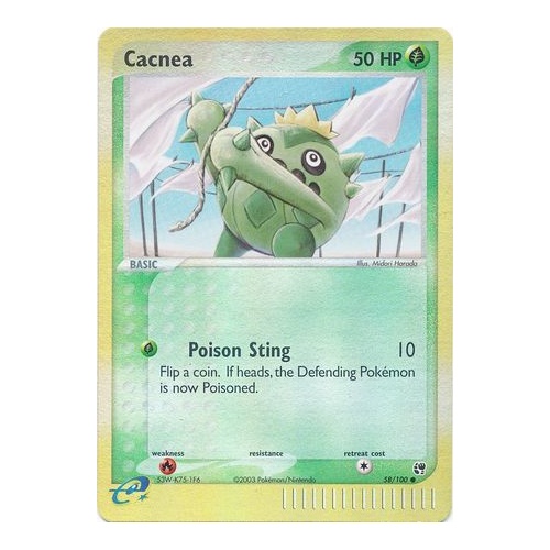 Cacnea 58/100 EX Sandstorm Reverse Holo Common Pokemon Card NEAR MINT TCG