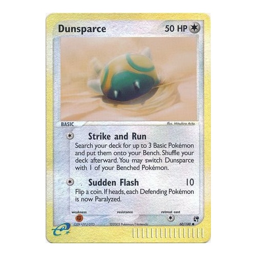 Dunsparce 60/100 EX Sandstorm Reverse Holo Common Pokemon Card NEAR MINT TCG
