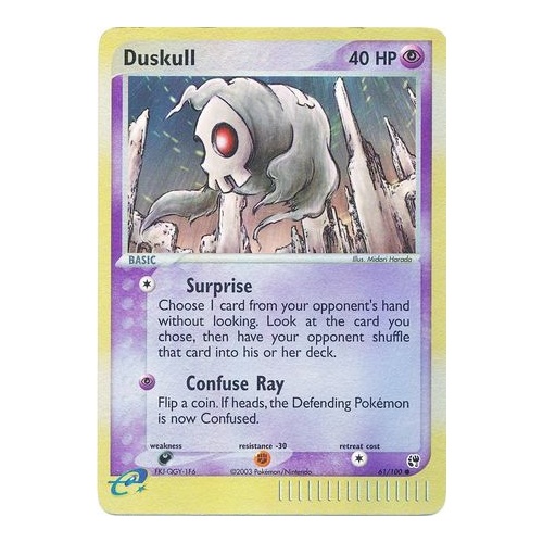 Duskull 61/100 EX Sandstorm Reverse Holo Common Pokemon Card NEAR MINT TCG