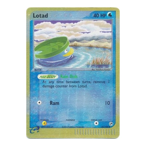 Lotad 66/100 EX Sandstorm Reverse Holo Common Pokemon Card NEAR MINT TCG