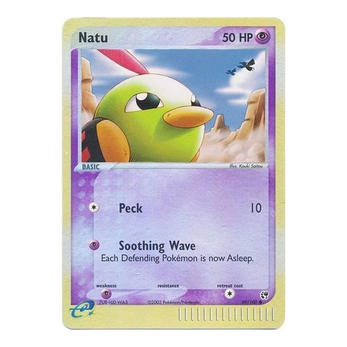 Natu 69/100 EX Sandstorm Reverse Holo Common Pokemon Card NEAR MINT TCG