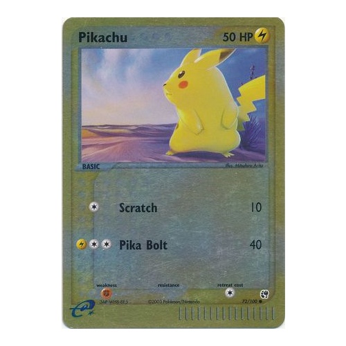 Pikachu 72/100 EX Sandstorm Reverse Holo Common Pokemon Card NEAR MINT TCG