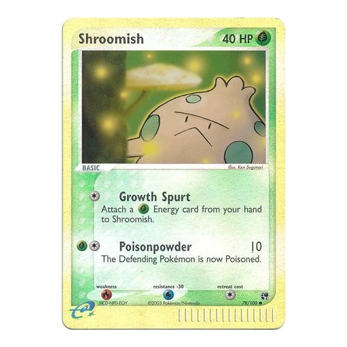 Shroomish 78/100 EX Sandstorm Reverse Holo Common Pokemon Card NEAR MINT TCG