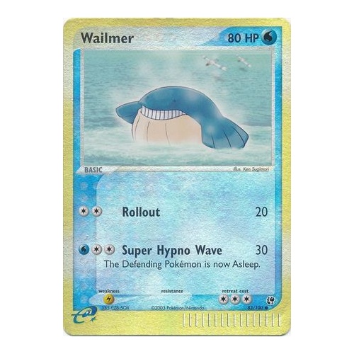 Wailmer 83/100 EX Sandstorm Reverse Holo Common Pokemon Card NEAR MINT TCG