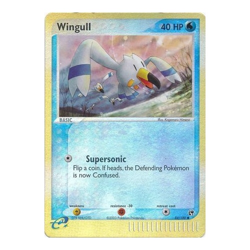 Wingull 84/100 EX Sandstorm Reverse Holo Common Pokemon Card NEAR MINT TCG