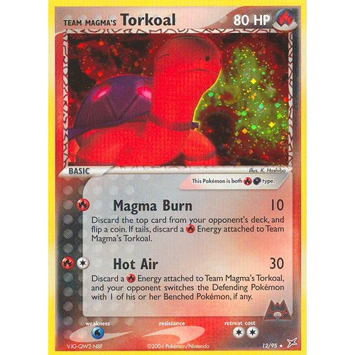 Team Magma's Torkoal 12/95 EX Team Magma vs Team Aqua Holo Rare Pokemon Card NEAR MINT TCG