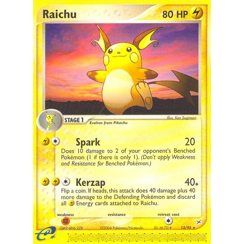 Raichu 13/95 EX Team Magma vs Team Aqua Rare Pokemon Card NEAR MINT TCG