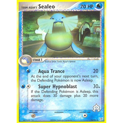 Team Aqua's Sealeo 16/95 EX Team Magma vs Team Aqua Rare Pokemon Card NEAR MINT TCG