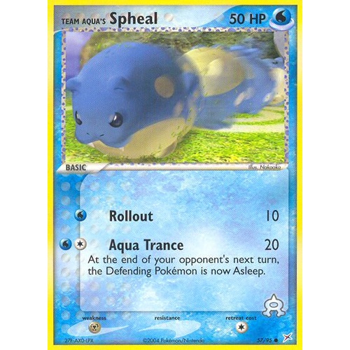 Team Aqua's Spheal 57/95 EX Team Magma vs Team Aqua Common Pokemon Card NEAR MINT TCG